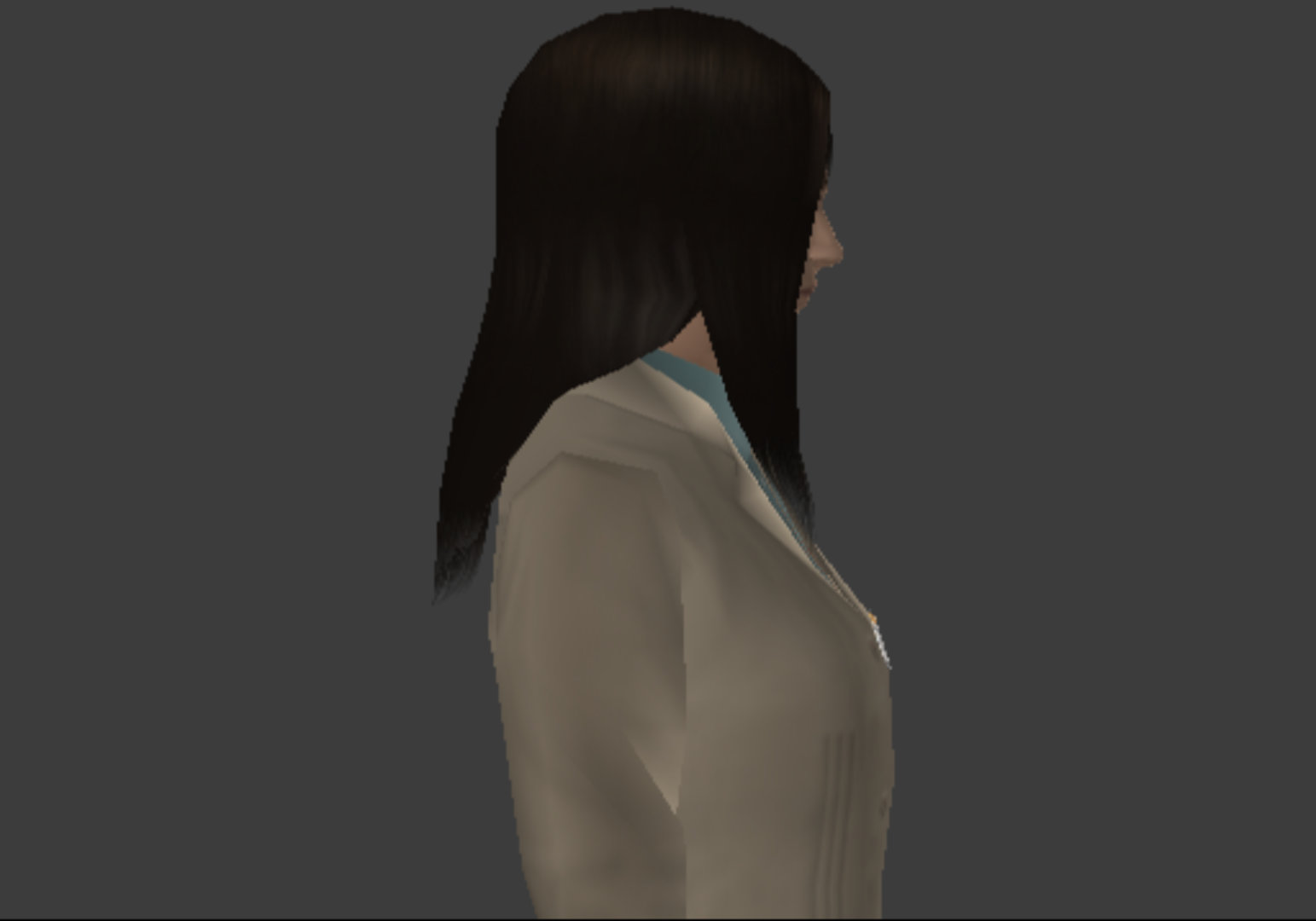 Right-facing screenshot of Rose's Metal Gear Solid 2 character model.