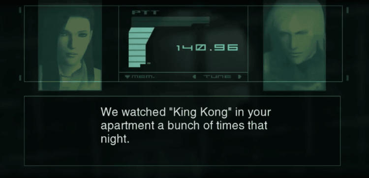 Rose and Jack codec from Metal Gear Solid 2.