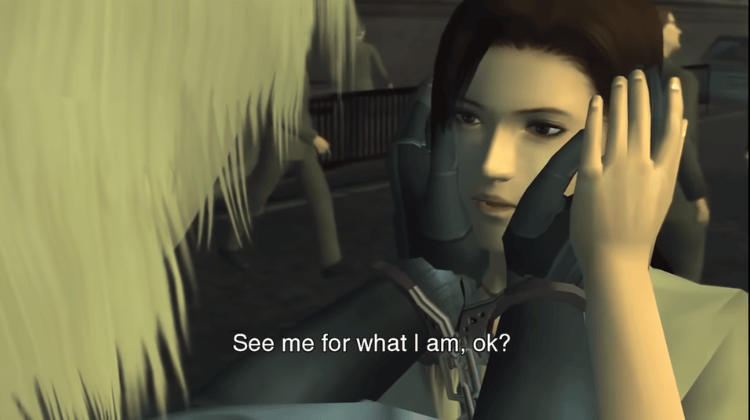 Metal Gear Solid 2 final cutscene.