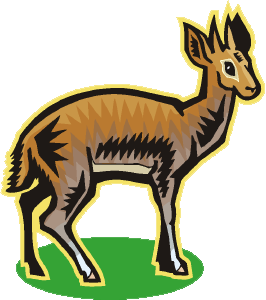 Clip art of an antelope.