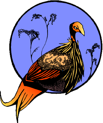 Clip art of a bird.