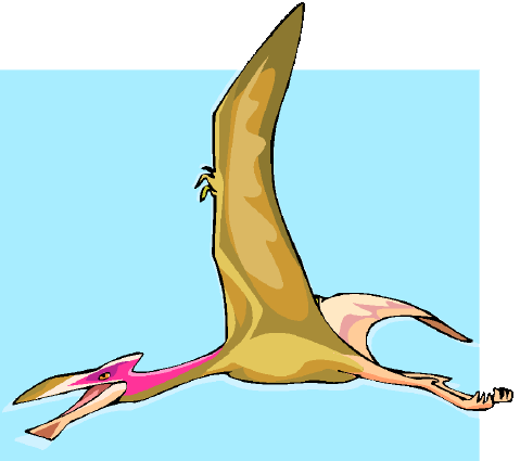 Clip art of a pterosaur in flight.