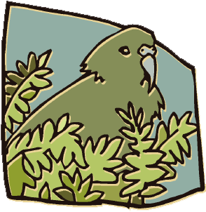 Clip art of a kakapo.