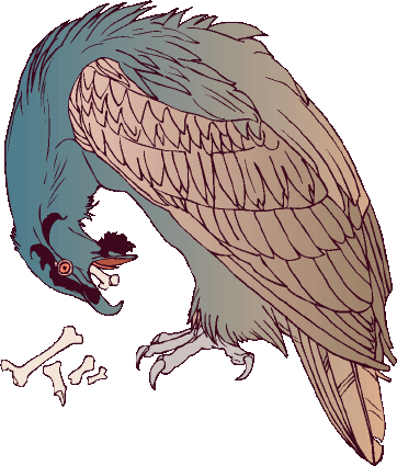 Clip art of a bearded vulture.