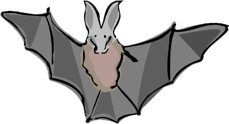 Clip art of a bat.