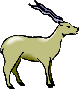 Clip art of a wild bovine.