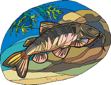Clip art of a fish.